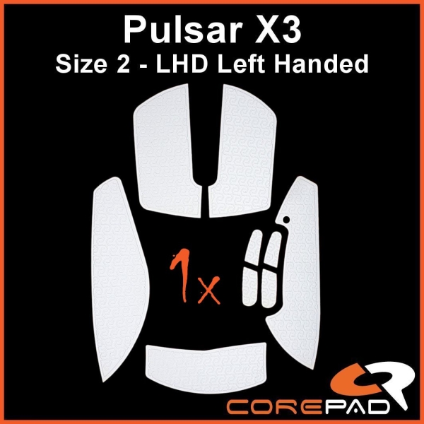 Corepad Soft Grips Grip Tape BTL BT.L Pulsar X3 Size 2 Medium Regular LHD Left Handed Hand